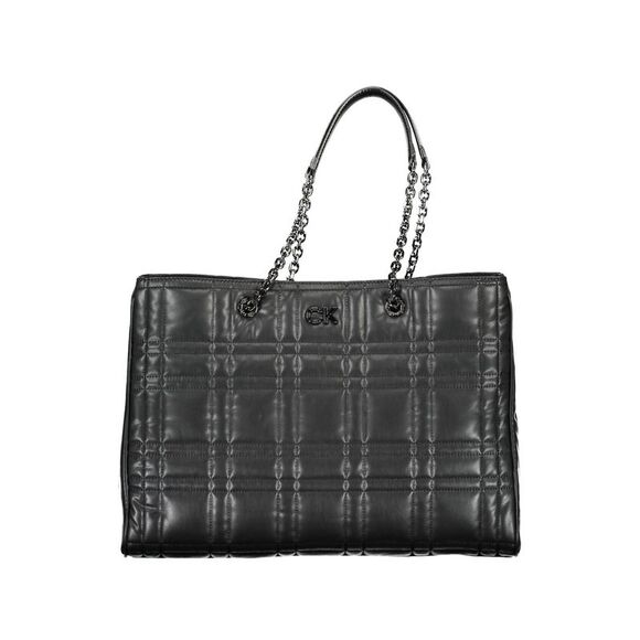 Calvin Klein Chain Quilted Tote K60K608766 Women Black Handbags